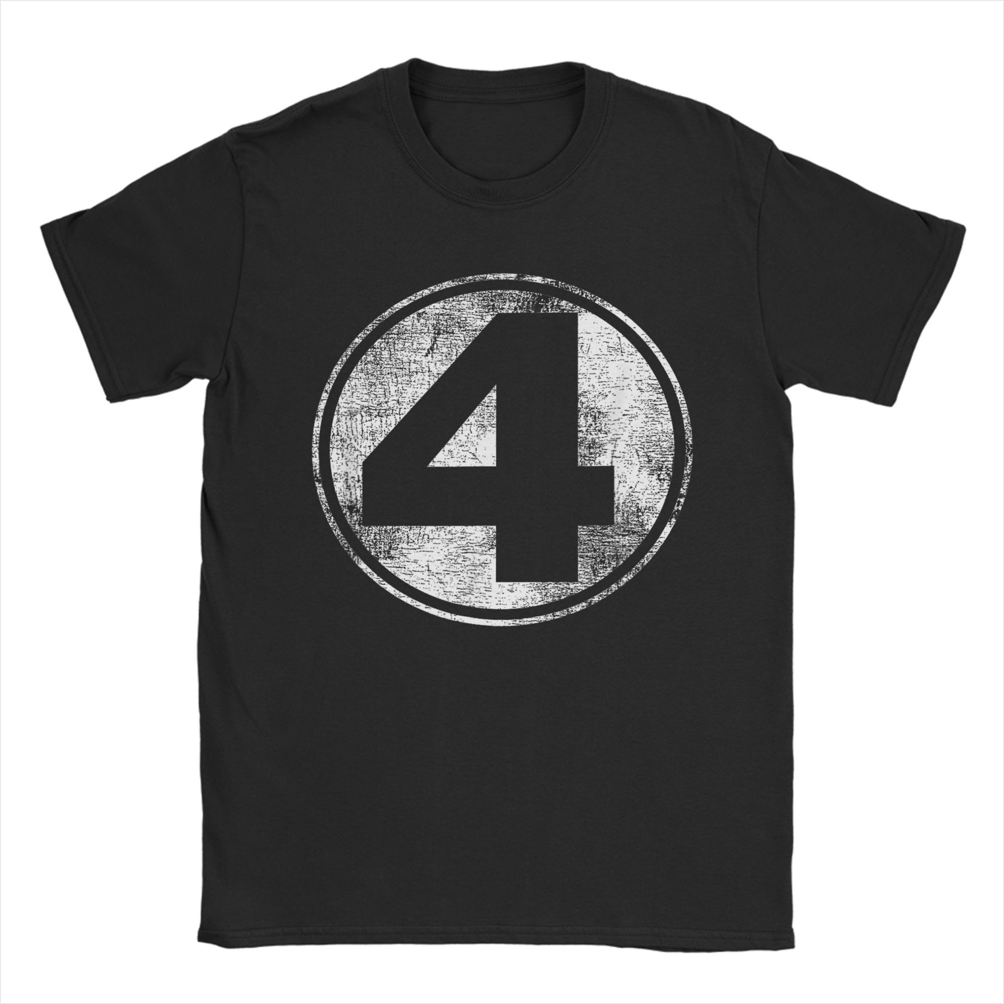 

The Fantastic Four First Steps Circle Logo T-Shirt Men American Comic Cotton Tee Shirt Short Sleeve T Shirt Summer Clothes 4XL