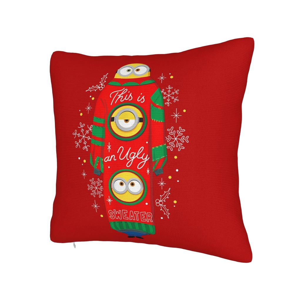 Cartoon M-Minions Christmas Pillowcase Soft Polyester Cushion Cover Gift  Throw Pillow Case Cover Home Zippered 40*40cm