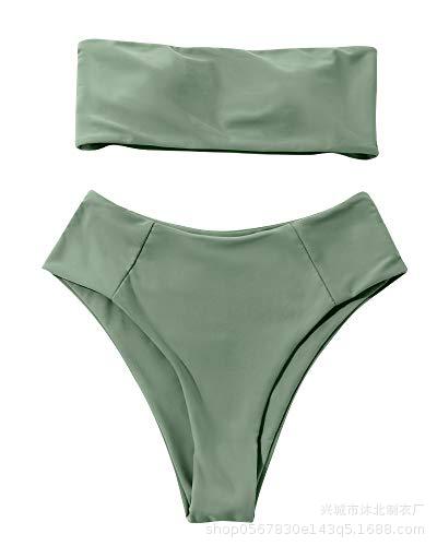 

Women s, Piece Set Bikini Swimsuit Off-Shoulder High Waist Swimsuit XL