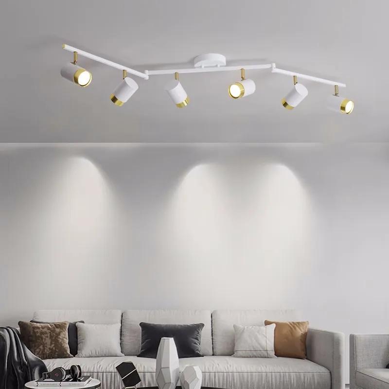Nordic Strip LED Multihead Ceiling Lamp Spotlights For Hall Living Room Bedroom Balcony Corridor Cloakroom Decor Lights Fixtures