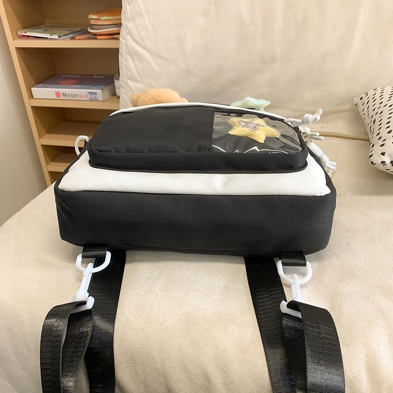 Damska Torba na Ramię Color Block Styl College Studencka Torba Crossbody Torba na Książki do Klasy