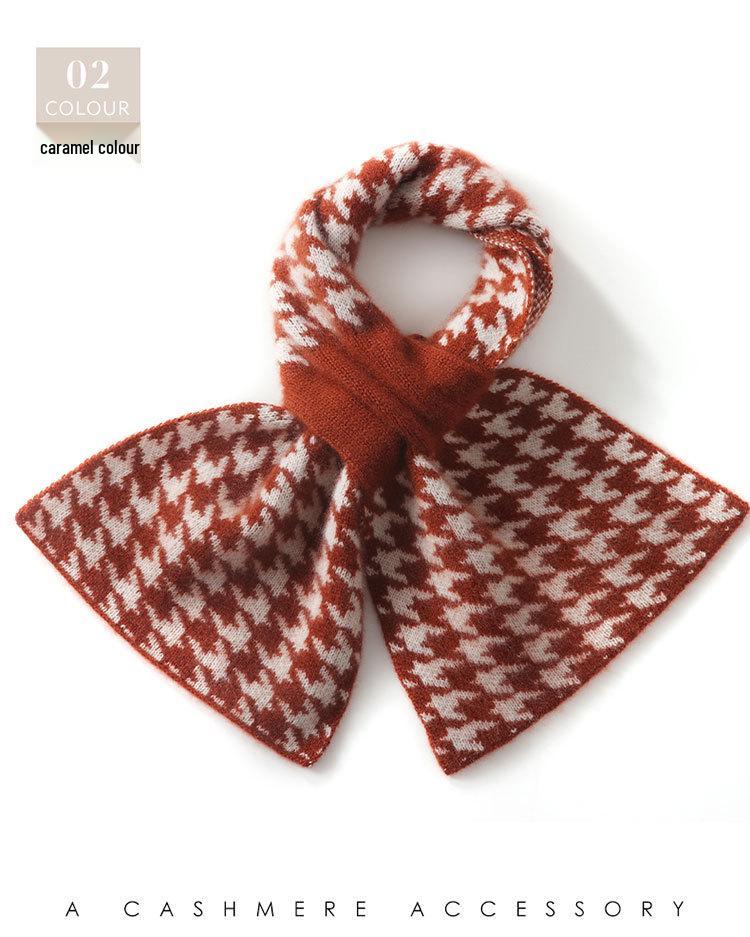 Женский кашемировый вязаный шарф: Теплый, ветрозащитный, универсальный снуд для осени и зимы