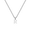 Fashion Letters A-Z Pendant Necklace for Men Women, Stainless Steel English Alphabe Chain Necklace,Fashion Punk Jewelry Men Gift