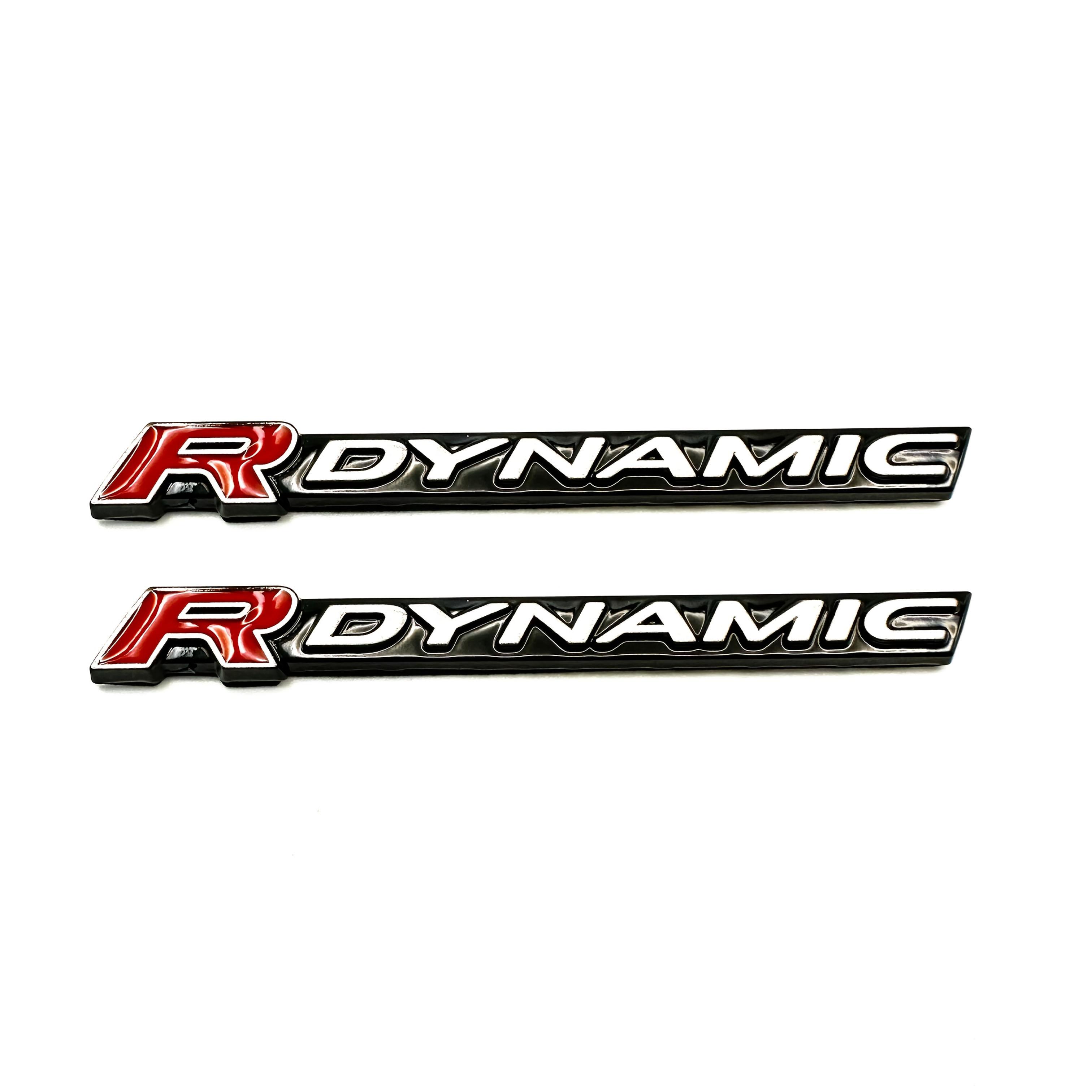 

RDYNAMIC Metal Emblem Car Logo Car Badge-Suitable For Car Body/Car Windows Sticker Silve2pcs