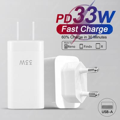 OPPO 33W USB Şarj Cihazı Hızlı Şarj Hızlı Şarj 3.0 Mobil Fiş Telefon Şarj Aleti Adaptörü iPhone Samsung Xiaomi Redmi İçin