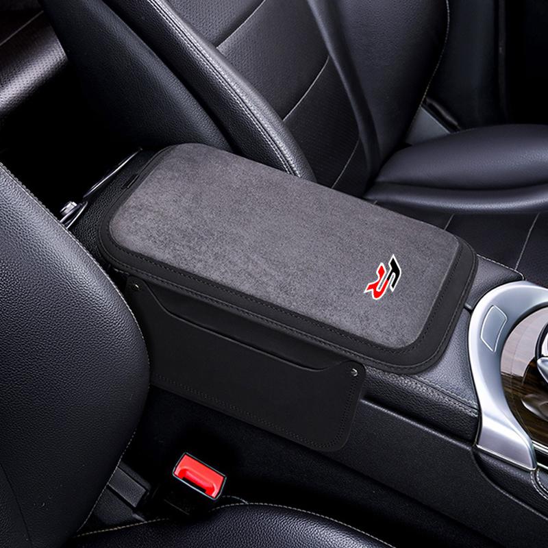 kncr9 Car Armrest Box Pad Leather Auto Armrest Mat For Seat Leon FR Cupra Ibiza Altea Exeo Formula Racing Alhambra Arona Accessories
