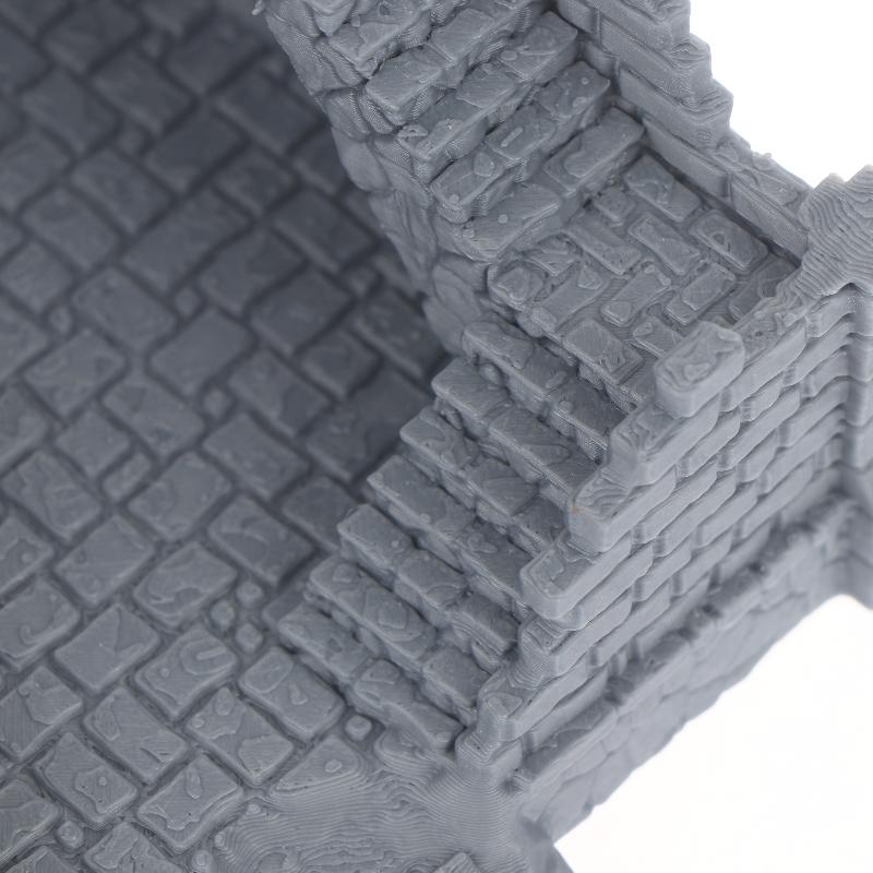 Gothic Building Ruins Terrain Scenery Unpainted Miniature Building Model 3D Printed Wargaming Terrain Scenery Building Ornaments