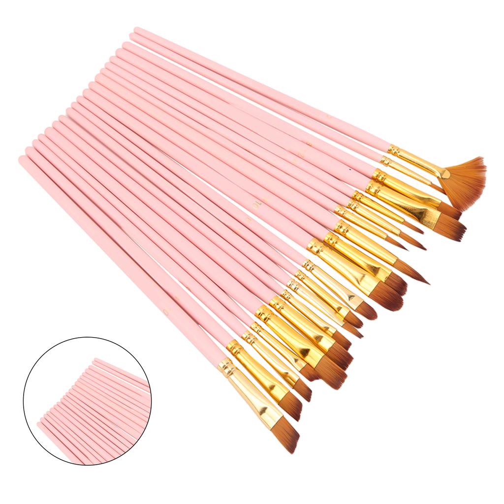 Paint Brush Sets Multimodal Nylon Hair 5 Different Types Oil Paint Brushes for Oil Watercolor Painting Gouaching Gift