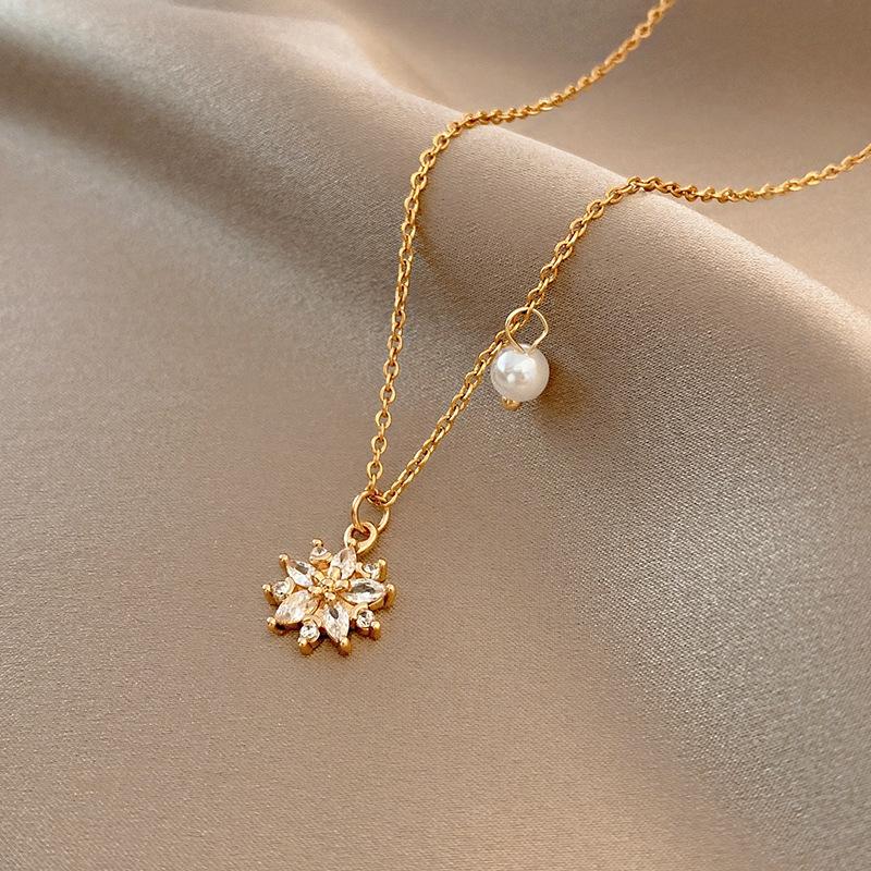 Custom 316 Stainless Steel Jewelry Gold Plated Butterfly Heart Bow Pendant Simple Zircon Necklace Jewelry for Women