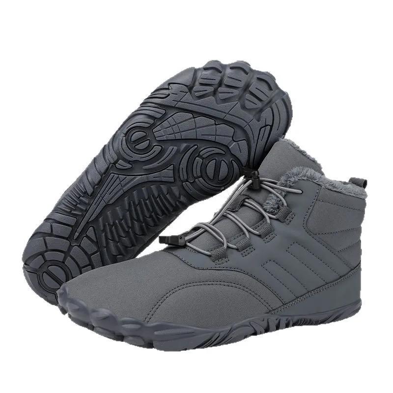 Módní sněhule pánské zimní boty barefoot kotníkové boty 36-46 pár sněhule outdoorové turistické boty kožešina teplé plyšové boty