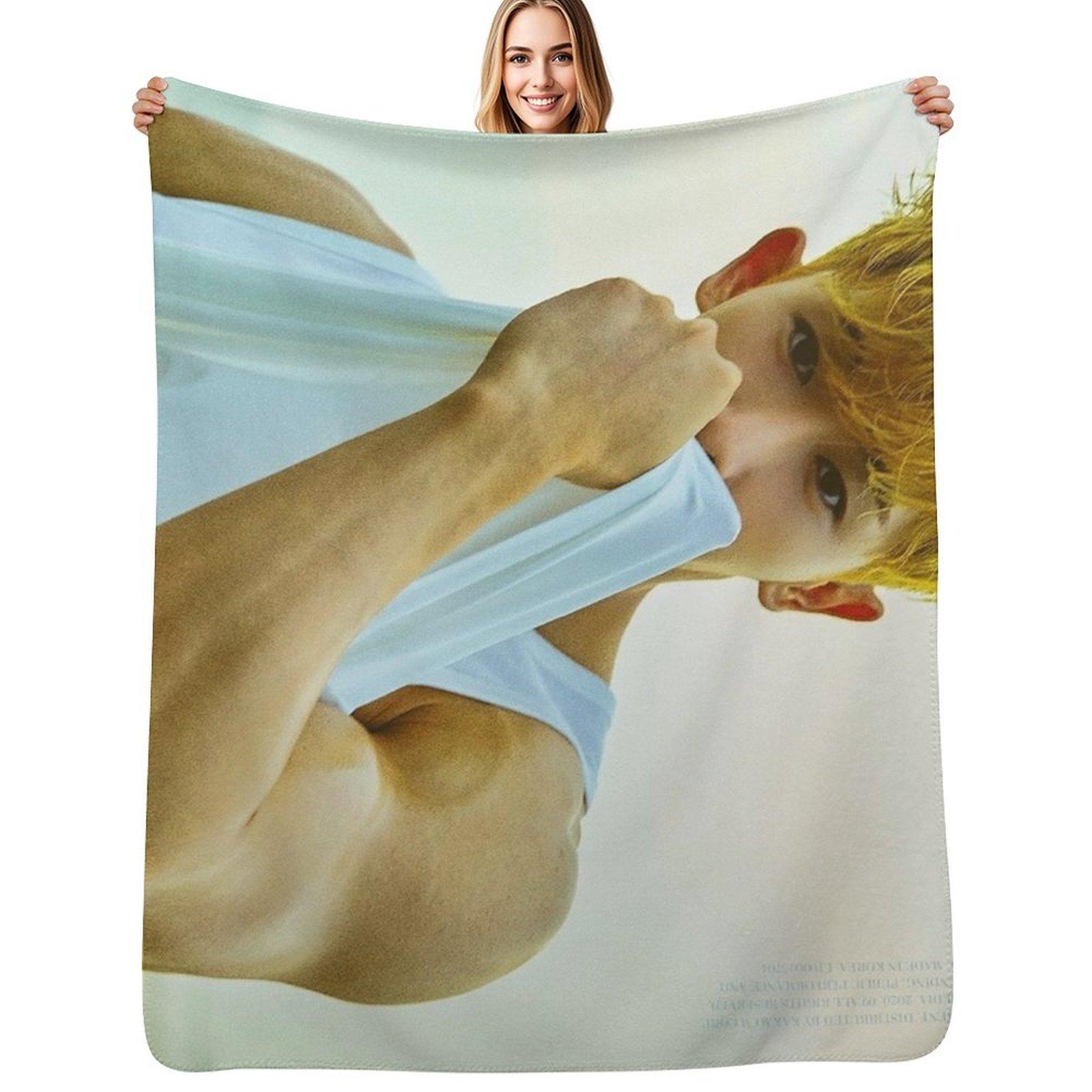 WONHO OPEN MIND Throw Blanket Warm Plush Fuzzy Blanket for Living Room Size: 75*100cm, Weight: 230 GSM