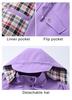 New Women's Water-Repellent Trench Coat with Plaid Lining - High-Quality Jacket
