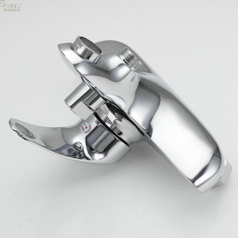 Modern Wall Bathtubs Tap Sets  Single Handle Bidet Shower Mixer S14 Tubs Faucet Chrome  Bath Shower Faucets