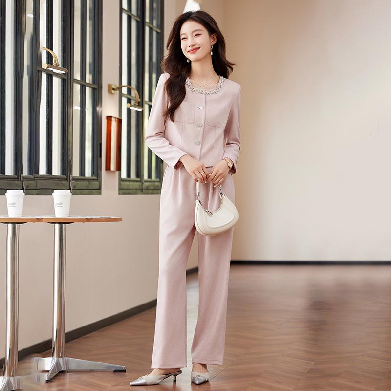 

Spring 2025 Stylish Fragrant Jacket & Trousers Two-Piece Set XXL (125-140 jin) синій