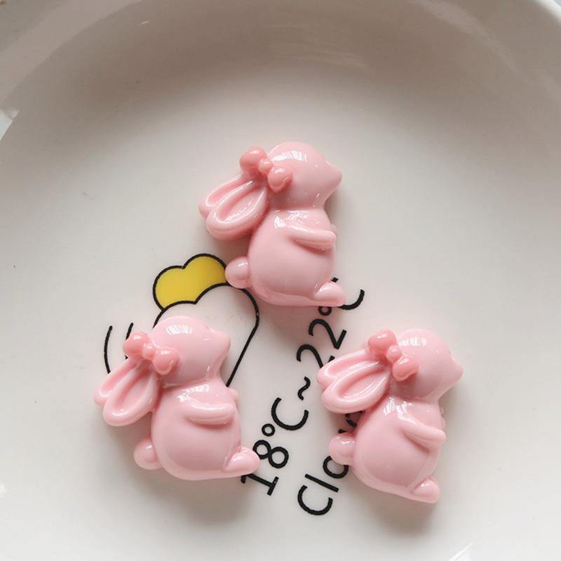 10 Pcs New Mini Cute Cartoon Butterfly Junction Rabbit Resin Scrapbook Diy Jewellery Hairpin Accessories Decorate Craft A80