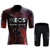2026 Estate Pro Team INEOS GRENADIERS Bianco Abbigliamento da Ciclismo Set Maglia da Ciclismo Uomo Maglia da Bici da Strada Completo Pantaloncini da Ciclismo con Bretelle