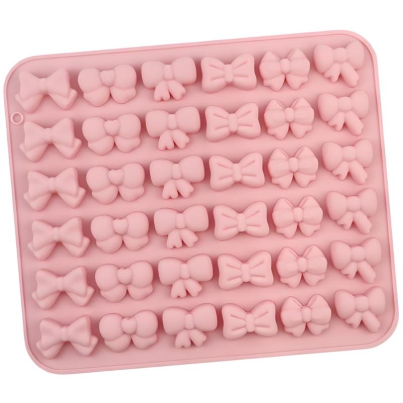 Schleifen Silikonformen mit 6 verschiedenen Formen, 36-Kavitäten Schleife Schokolade Fondant Form für Schleife Cupcake, Kuchen, Zuckerhandwerk