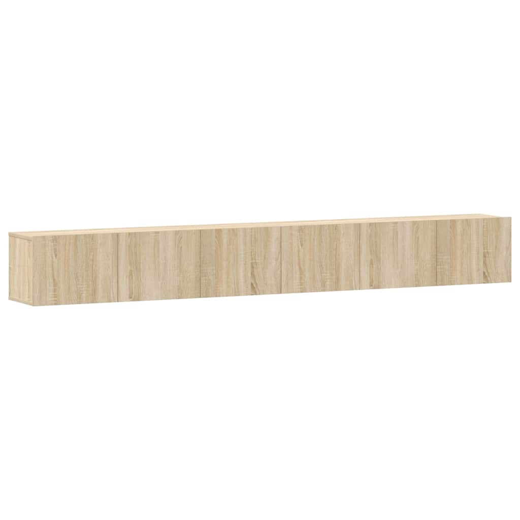 3 piece TV cabinet set Sonoma oak effect particle board