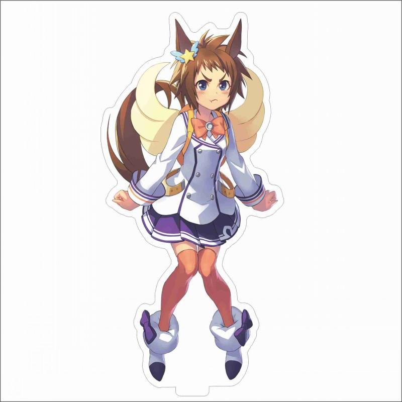 Japan Beautiful Derbil 15 Cm Cartoon Characters Acrylic Double-sided Stand Model Kawaii Cute Office Decoration Panel Permanent Recording Fans