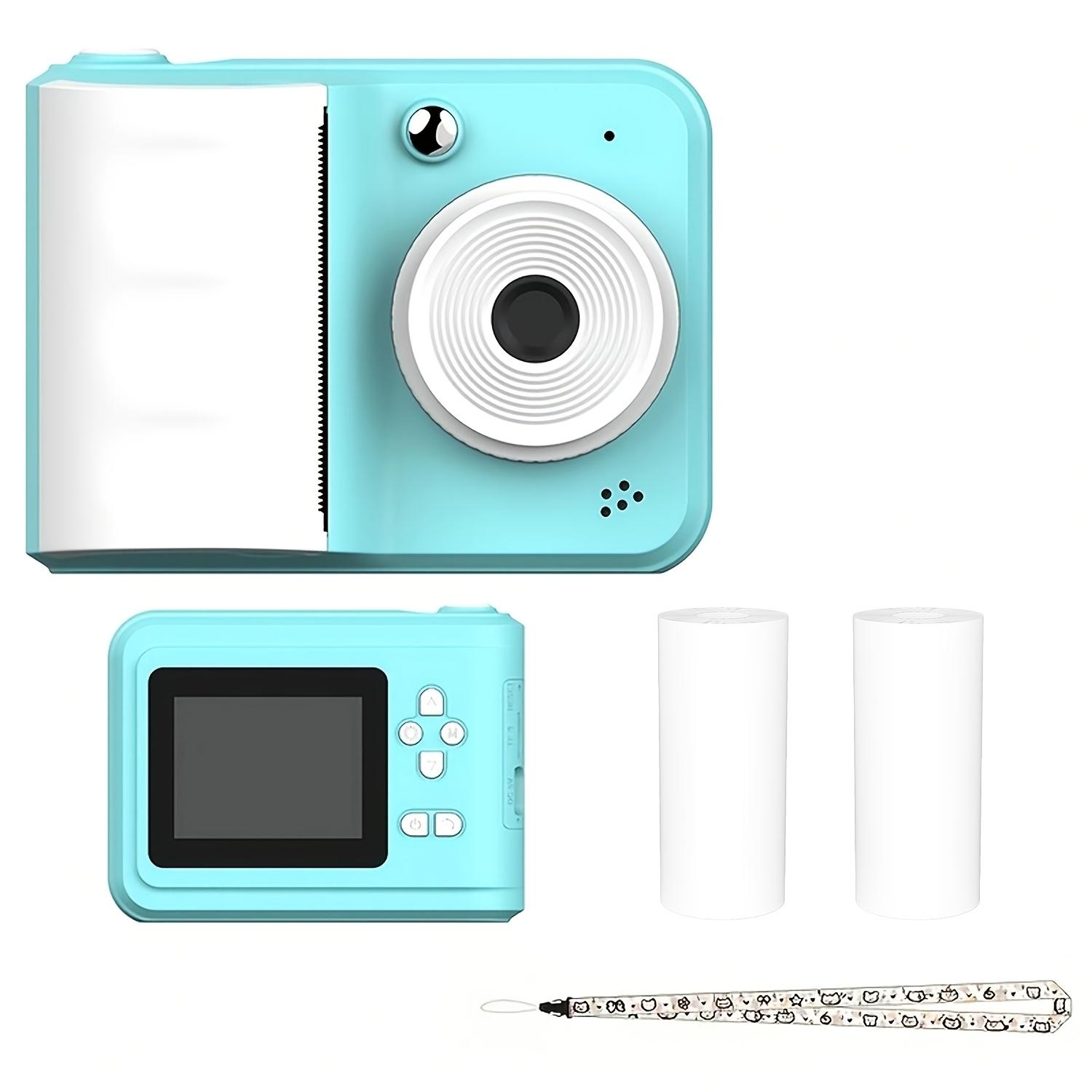 

Комплект портативной камеры мгновенной печати - перезаряжаемая цифровая камера ABS с ЖК-дисплеем, зарядка через USB - включает в себя корпус камеры, литиевую батарею и аксессуары синий