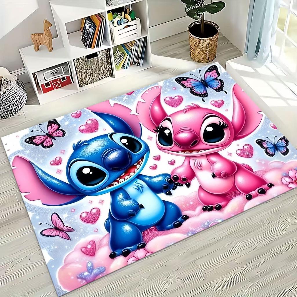 27 Style Stitch 2 Monster Cartoon  Rug for Bedroom Living Room Sofa Home Doormat Decor,Larger Kids Play Non-slip Floor Mat