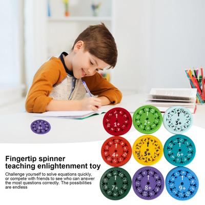 9 pezzi di fidget spinner per la matematica, addizione, sottrazione, divisione, moltiplicazione, apprendimento, giocattolo educativo per la matematica, strumento didattico, manipolativo per la matematica.