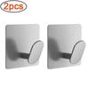 1/2pcs Stainless Steel Bathroom Robe Hooks Adhesive Wall Hook Towel Holder Bathroom Kitchen Hardware Multi-Purpose Hanger Hook