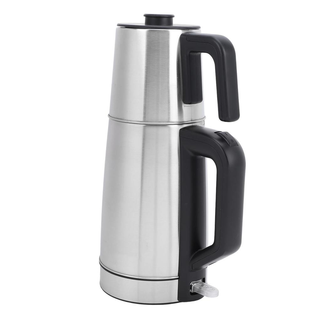 Electric Turkish Tea Maker 2000W Boil Dry Prevention Temperature Display Stainless Steel 0.8L 2.0L Dual Pot Turkish Tea