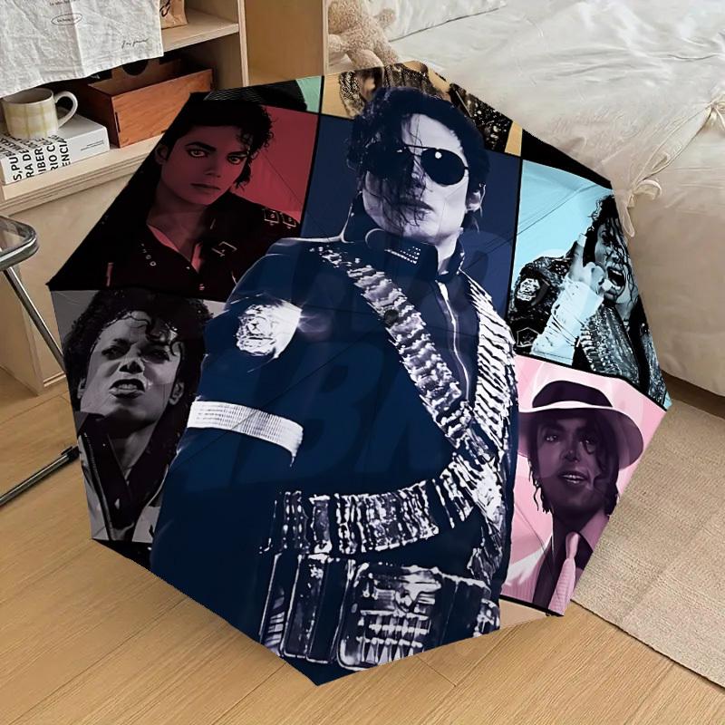 

1pc King of Pop Michael Joseph Jackson Automatic Folding Umbrella, Portable Collapsible Design, Casual Outdoor Accessory, 011