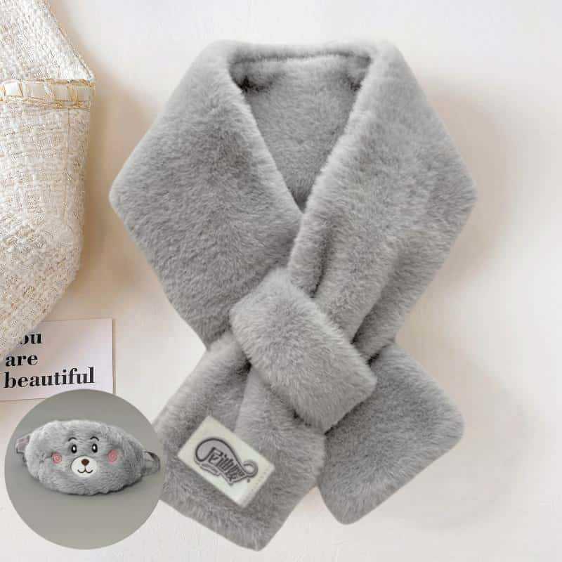 Snood de iarnă pentru femei din blană artificială de iepure - Rezistent la frig, rezistent la vânt, călduros, drăguț și versatil.