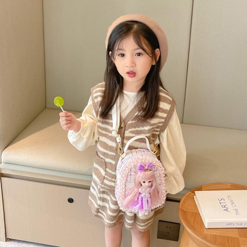 Girls Backpack with Princess Doll Toys Adorable Princess Backpack for Kids for School Travel Outdoor Playtime Baby Girls Gifts