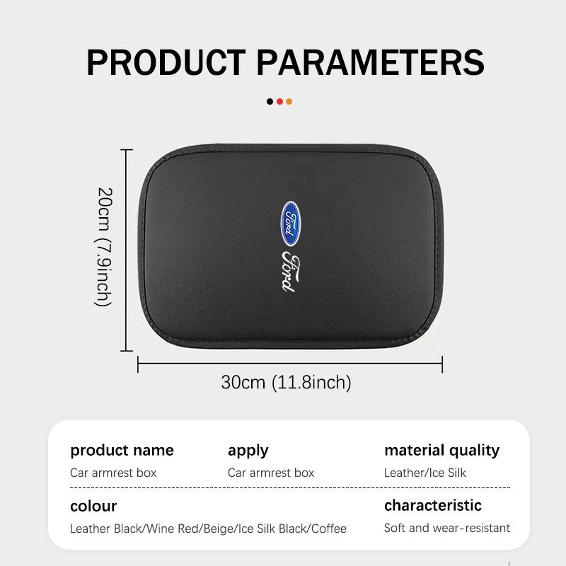 Car Armrest Box Mats Memory Foam Vehicle Arm Rest Pads For Ford Escort KA Flex Everest KA Expedition Falcon Fusion