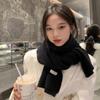 Women Cashmere Blend Scarf Women Winter Warm Thicken Luxury Solid Color Shawl Wraps Female Warm Thick Wool Neckerchief Blanket