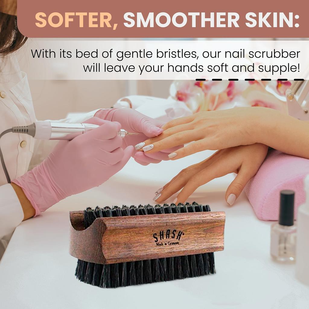 Thermo beech black bristle nails and hand brushes handmade in Germany since 1869.