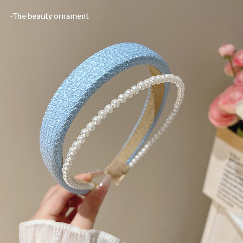 Korean Fashion Headband Simulation Pearl Sponge Hairbands For Women Girl Hair Band Female Hair Hoop Headwear Hair Accessories