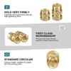 350pcs Set of Threaded Inserts Convenient & Reliable Knurled Brass Female Thread Nuts Inserts Assortment Set for Plastic