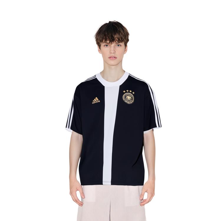 adidas T Shirts Men's Black V Neck Moderate Straight Fit HF4071-