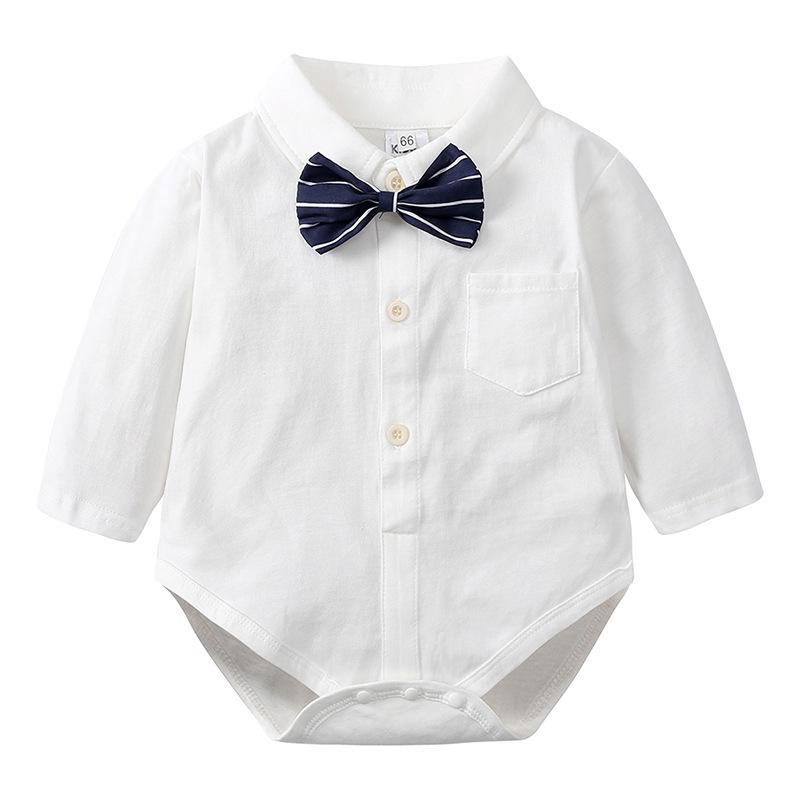 Tuta body con papillon da neonato gentleman