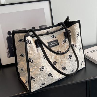 Damentasche, neue modische bedruckte Achseltasche, große Kapazität, lässige Tragetasche, Segeltuchtasche für Ausflüge