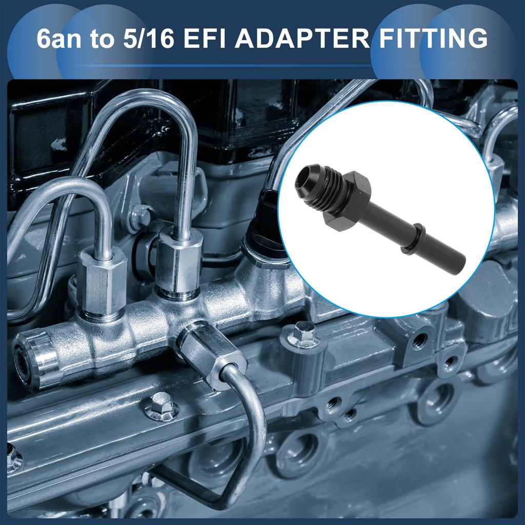 INFINAUTO Fuel Line Connector 6AN Female To Male 5/16Npt Automotive Quick Disconnect EFI Fitting