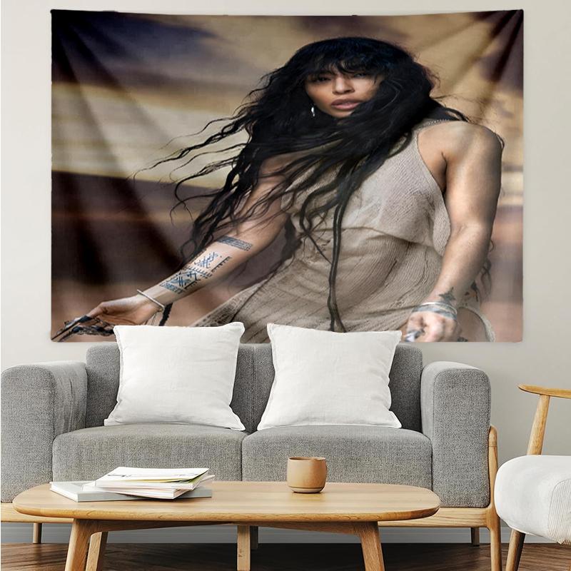 Loreen Print Tapestry, Backdrop, Easy Setup, Ideal for Bedroom, Office & Living Room, with Aesthetic Wall Hanging Decor.