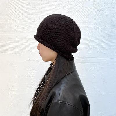 ARTIST ROLL-UP SHORT BEANIE (BLACK)