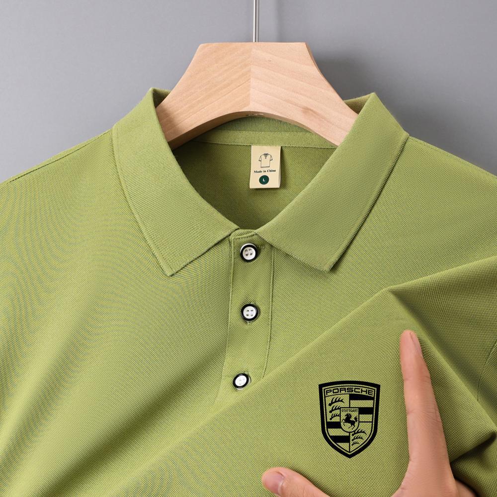 Ice Silk Solid Color Polo: Comfortable Business and Workwear Shirt with Custom Logo Printing