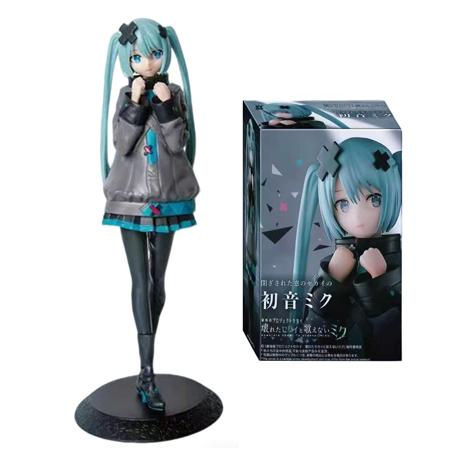 21cm Sexy Girls Miku Anime Figure Fashion Subclture Miku Action Figure Xmas Present PVC Collection Model Doll Playthings