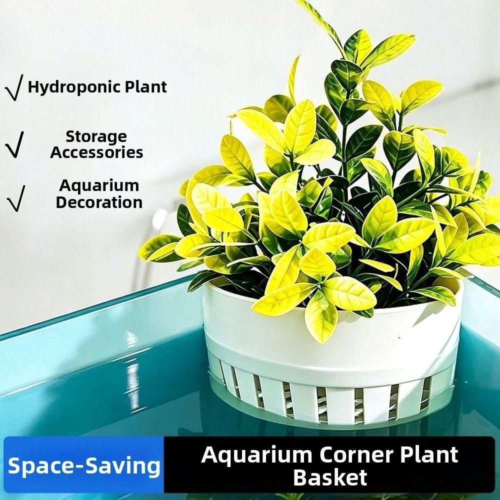 Corner Fit Aquarium Plant Basket Plastic Corner Plant Basket Aquarium Aquascaping