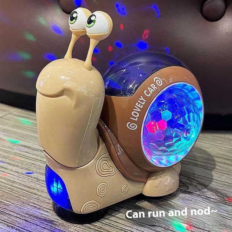 1Pcs Walking Tummy Time Dancing Early Educational Interactive Musical Light Toys Crawling Snail Baby Toy For Kids Gifts
