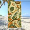 Vintage Frog Mushroom Beach Towel Patterned Sunscreen And Windproof Suitable For Swimming Pool Camping Travel