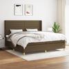 VidaXL Slatted Bed Base with Mattress, Upholstered Bed with Headboard, Double Bed, Adult Bedroom Bed, Modern, 3132100