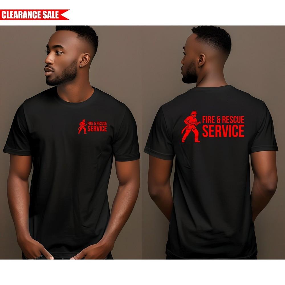 

Футболка с логотипом Пожарно-спасательной службы спереди и сзади, Рабочая одежда для сотрудников экстренных служб 4XL