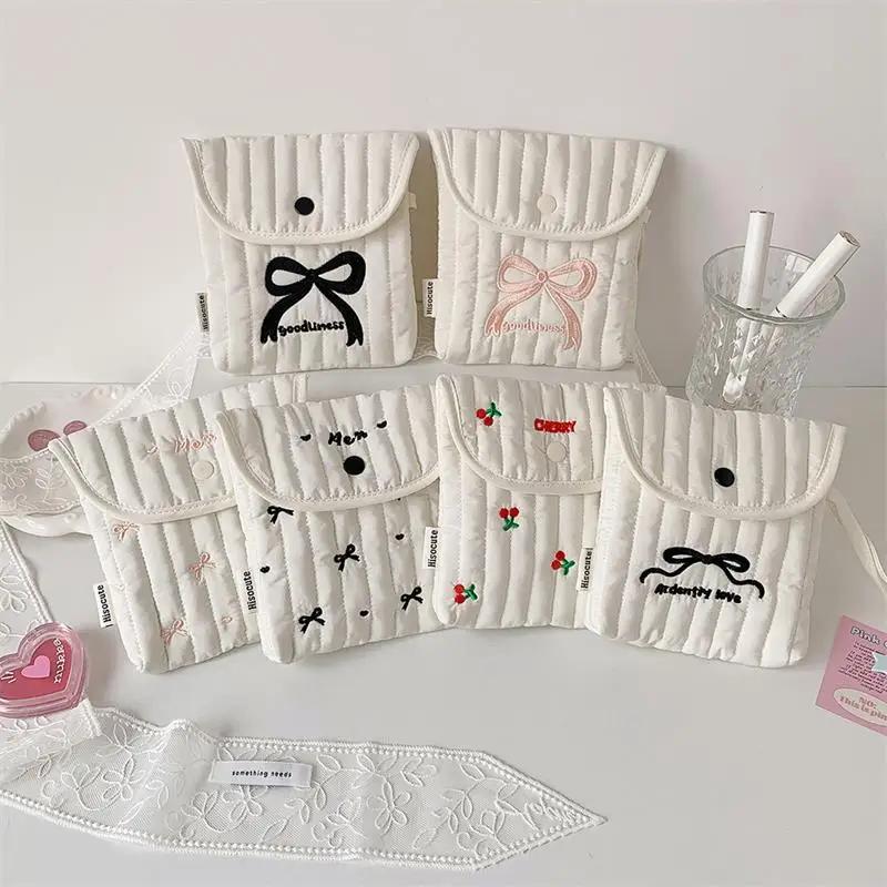 Portable Sanitary Napkin Bag | Cute Cherry (Large Capacity Hand-held Cosmetic Organizer Gift)